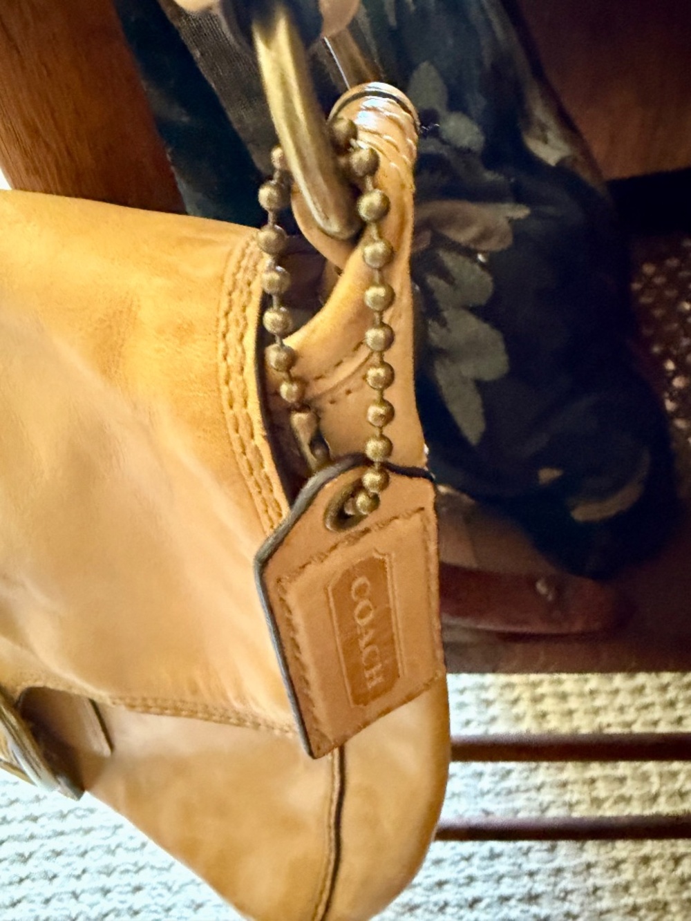 Coach Bleecker Tattersall Flap Shoulder Bag in Natural -EUC - Picture 5 of 14